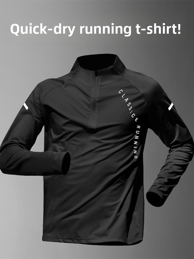 Running Gear Outdoor - Herentrainingkleding snel drogend longsleeve t-shirt halfrits